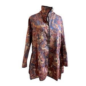 I-Reversibles Floral Brocade Reversible Jacket L
